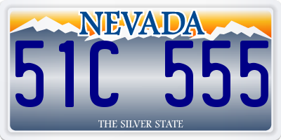 NV license plate 51C555