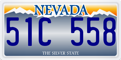 NV license plate 51C558