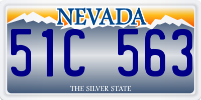 NV license plate 51C563