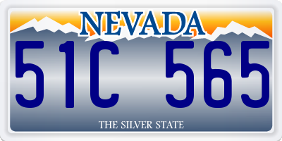 NV license plate 51C565