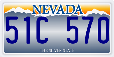 NV license plate 51C570