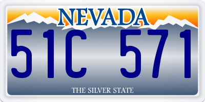 NV license plate 51C571