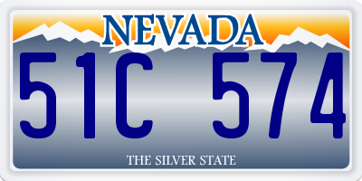 NV license plate 51C574