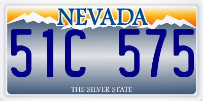 NV license plate 51C575