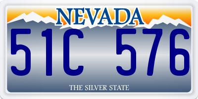 NV license plate 51C576