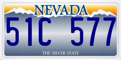 NV license plate 51C577