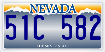 NV license plate 51C582