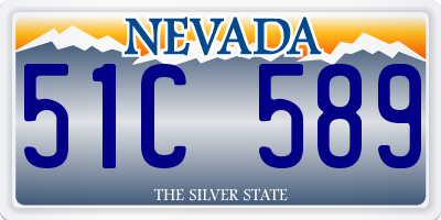 NV license plate 51C589