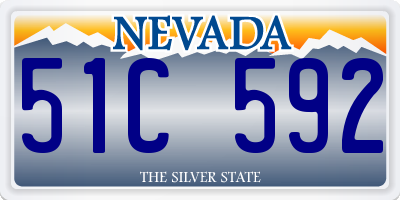 NV license plate 51C592