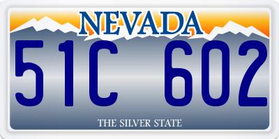 NV license plate 51C602