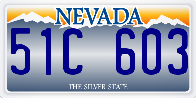 NV license plate 51C603