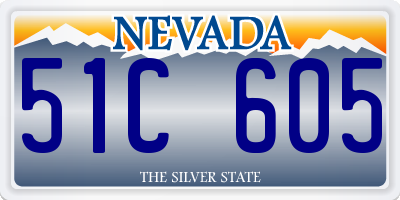 NV license plate 51C605