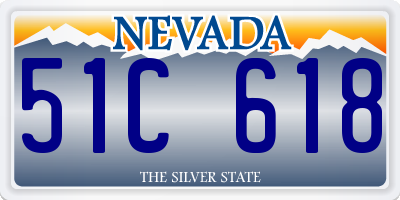 NV license plate 51C618