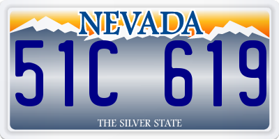 NV license plate 51C619