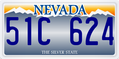 NV license plate 51C624