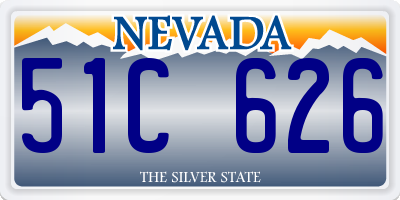 NV license plate 51C626
