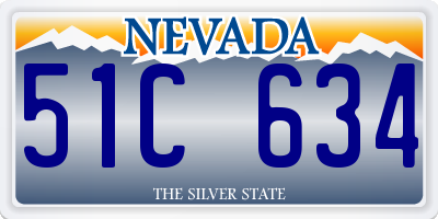 NV license plate 51C634