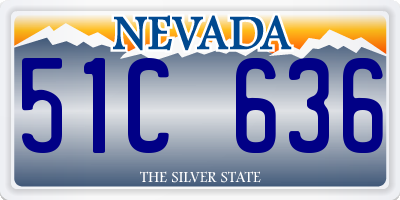 NV license plate 51C636