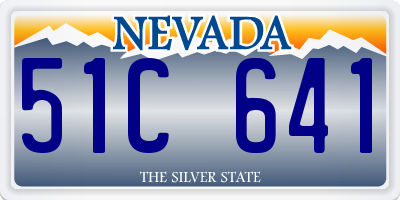 NV license plate 51C641