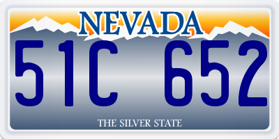 NV license plate 51C652
