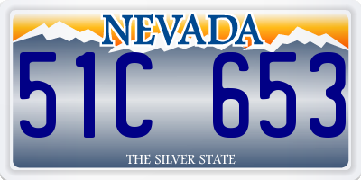 NV license plate 51C653