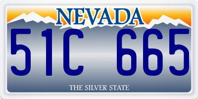 NV license plate 51C665