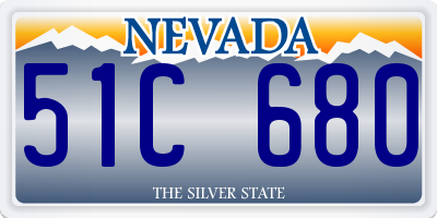 NV license plate 51C680