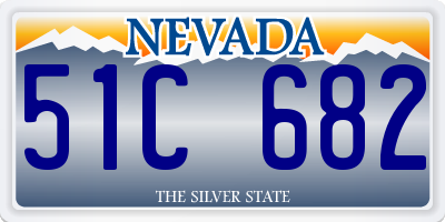 NV license plate 51C682