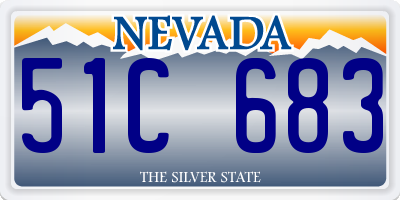 NV license plate 51C683