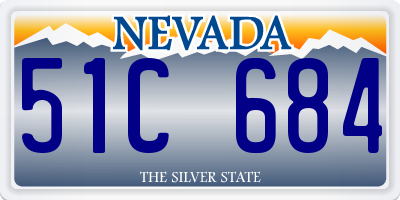 NV license plate 51C684