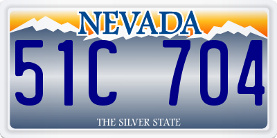NV license plate 51C704