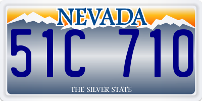 NV license plate 51C710