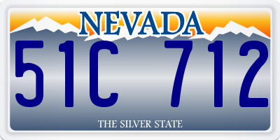 NV license plate 51C712