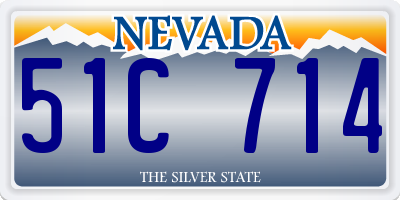 NV license plate 51C714