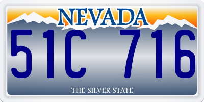 NV license plate 51C716