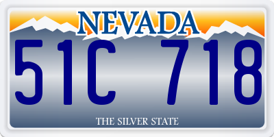 NV license plate 51C718