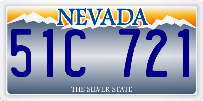 NV license plate 51C721
