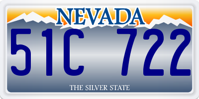 NV license plate 51C722