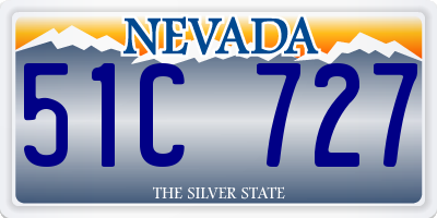 NV license plate 51C727