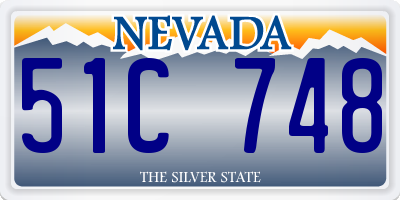 NV license plate 51C748