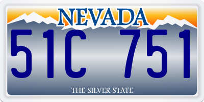 NV license plate 51C751