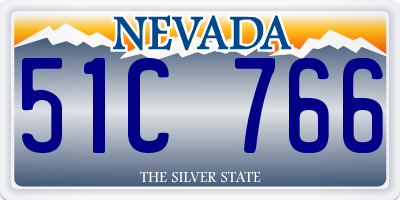 NV license plate 51C766