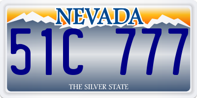 NV license plate 51C777