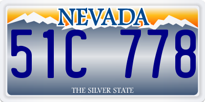 NV license plate 51C778