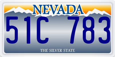 NV license plate 51C783