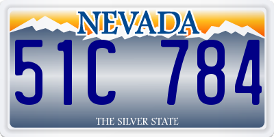 NV license plate 51C784