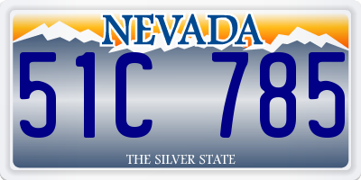 NV license plate 51C785
