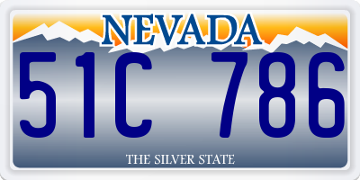 NV license plate 51C786