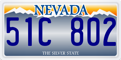 NV license plate 51C802