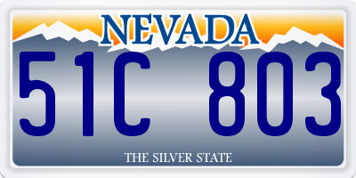 NV license plate 51C803